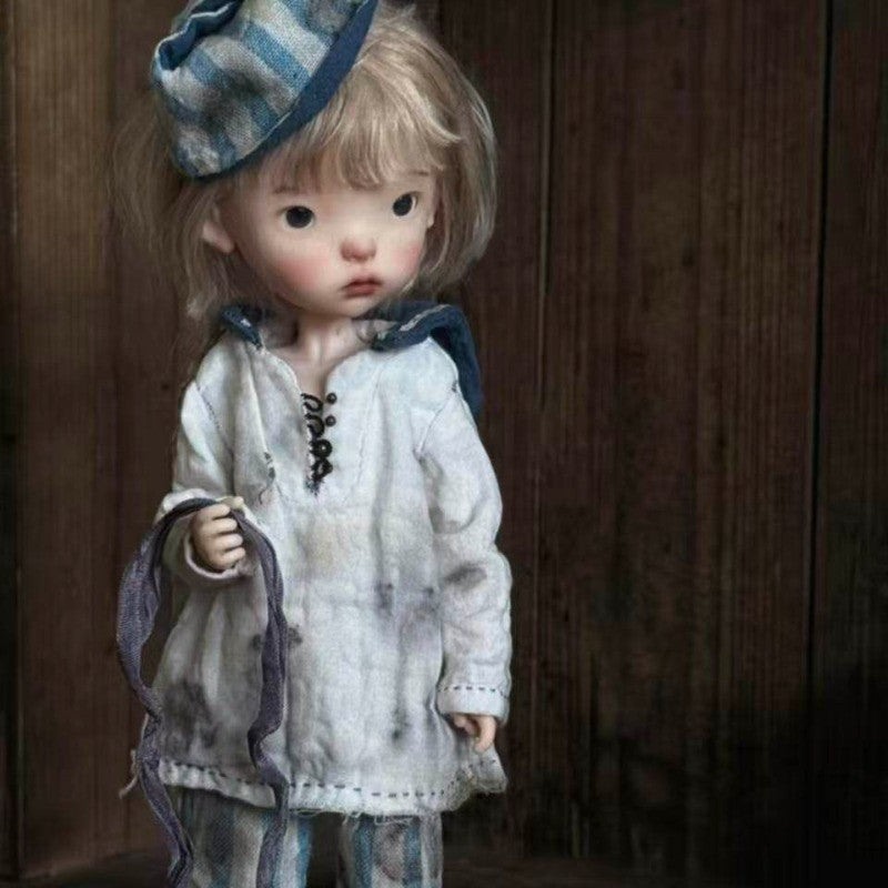 Nude 1/6 BJD Doll SD Jointed Doll Face Makeup Eyes Resin Landoudou Girl Handmade