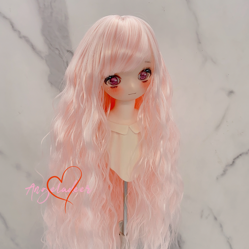 1/6 1/4 1/3&Uncle BJD Noodles Curly Long Wig Doll Hair Neat Bangs Soft Fiber AOD-