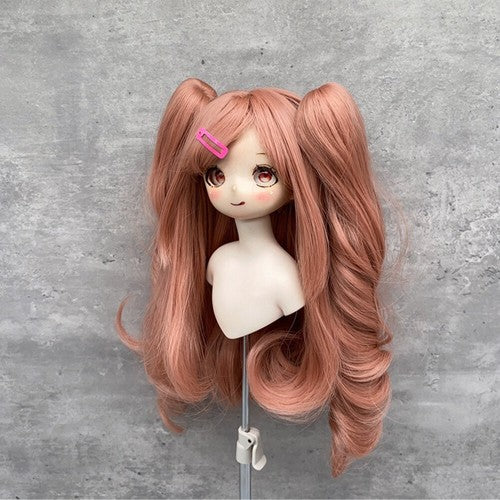 Yutotue Dolls Wigs with Bangs and Two Ponytail for 1/3 1/4 1/6 BJD Doll DIY Toy-