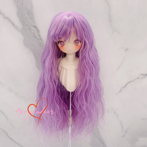 1/6 1/4 1/3&Uncle BJD Noodles Curly Long Wig Doll Hair Neat Bangs Soft Fiber AOD-