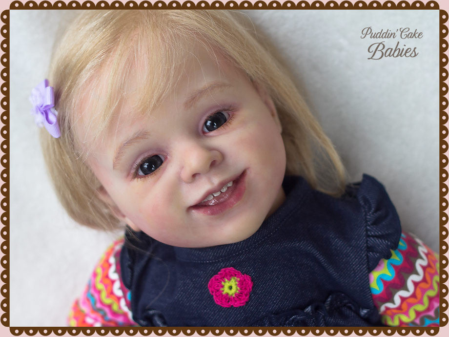 Custom Made Reborn Baby Sofia Toddler Reborn Vinyl Doll Kit by Reva Schick 25"